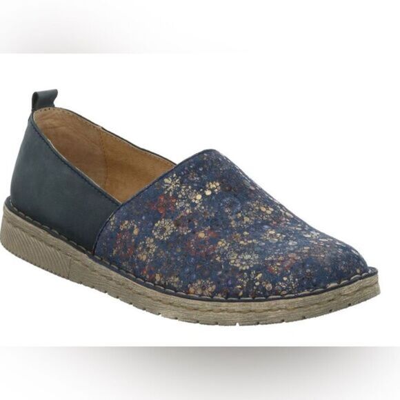 Josef Seibel Shoes - NIB Josef Seibel Women’s Sofie 33 Blue Floral Espadrille Flat Slip On - Size 6.5